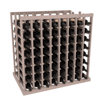 InstaCellar - 8 Column Double Deep Tasting Table in Knotty Alder Greywash stained without WineSafe™ Satin Sealant