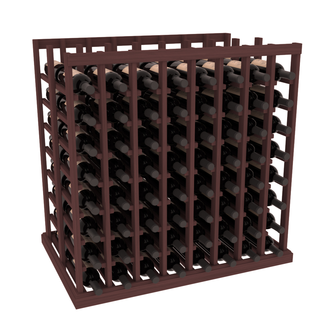 InstaCellar - 8 Column Double Deep Tasting Table in Grand Mahogany Walnut stained without WineSafe™ Satin Sealant