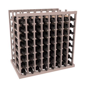 InstaCellar - 8 Column Double Deep Tasting Table in Grand Mahogany Greywash stained with WineSafe™ Satin Sealant