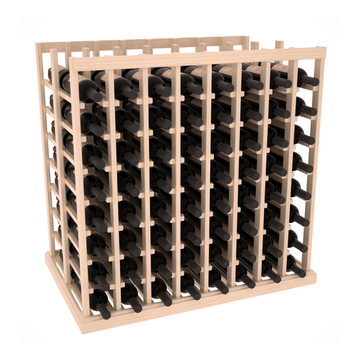 InstaCellar - 8 Column Double Deep Tasting Table in Ponderosa Pine Unstained with WineSafe™ Satin Sealant