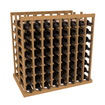 InstaCellar - 8 Column Double Deep Tasting Table in Ponderosa Pine Oak stained without WineSafe™ Satin Sealant