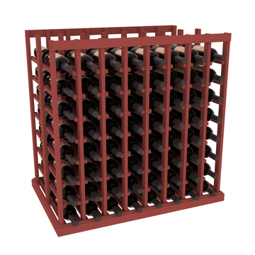 InstaCellar - 8 Column Double Deep Tasting Table in Ponderosa Pine Cherry stained without WineSafe™ Satin Sealant