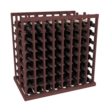 InstaCellar - 8 Column Double Deep Tasting Table in Ponderosa Pine Walnut stained without WineSafe™ Satin Sealant