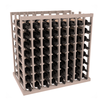 InstaCellar - 8 Column Double Deep Tasting Table in Ponderosa Pine Greywash stained with WineSafe™ Satin Sealant