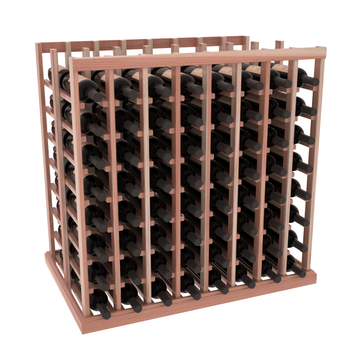 InstaCellar - 8 Column Double Deep Tasting Table in Premium Redwood Unstained with WineSafe™ Satin Sealant