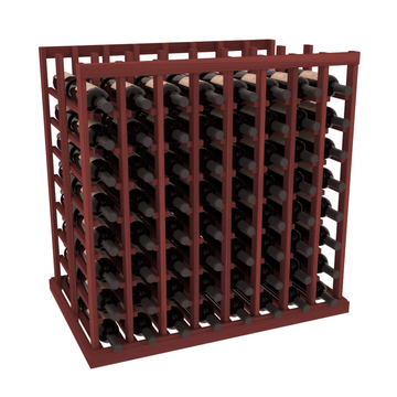 InstaCellar - 8 Column Double Deep Tasting Table in Premium Redwood Cherry stained without WineSafe™ Satin Sealant