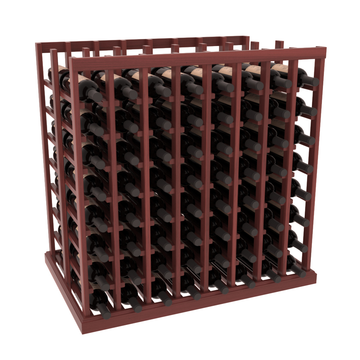 InstaCellar - 8 Column Double Deep Tasting Table in Premium Redwood Cherry stained with WineSafe™ Satin Sealant