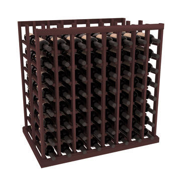 InstaCellar - 8 Column Double Deep Tasting Table in Premium Redwood Walnut stained without WineSafe™ Satin Sealant