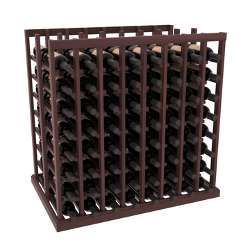 InstaCellar - 8 Column Double Deep Tasting Table in Premium Redwood Walnut stained with WineSafe™ Satin Sealant