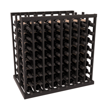 InstaCellar - 8 Column Double Deep Tasting Table in Premium Redwood Black stained with WineSafe™ Satin Sealant