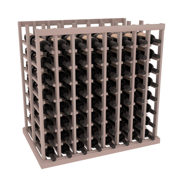 InstaCellar - 8 Column Double Deep Tasting Table in Premium Redwood Greywash stained without WineSafe™ Satin Sealant