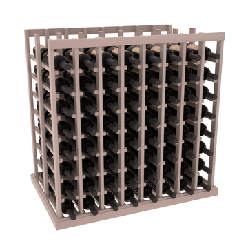 InstaCellar - 8 Column Double Deep Tasting Table in Premium Redwood Greywash stained with WineSafe™ Satin Sealant