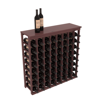 InstaCellar - 8 Column Tasting Table with Top in Knotty Alder Walnut stained with WineSafe™ Satin Sealant
