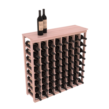 InstaCellar - 8 Column Tasting Table with Top in Grand Mahogany Unstained with WineSafe™ Satin Sealant