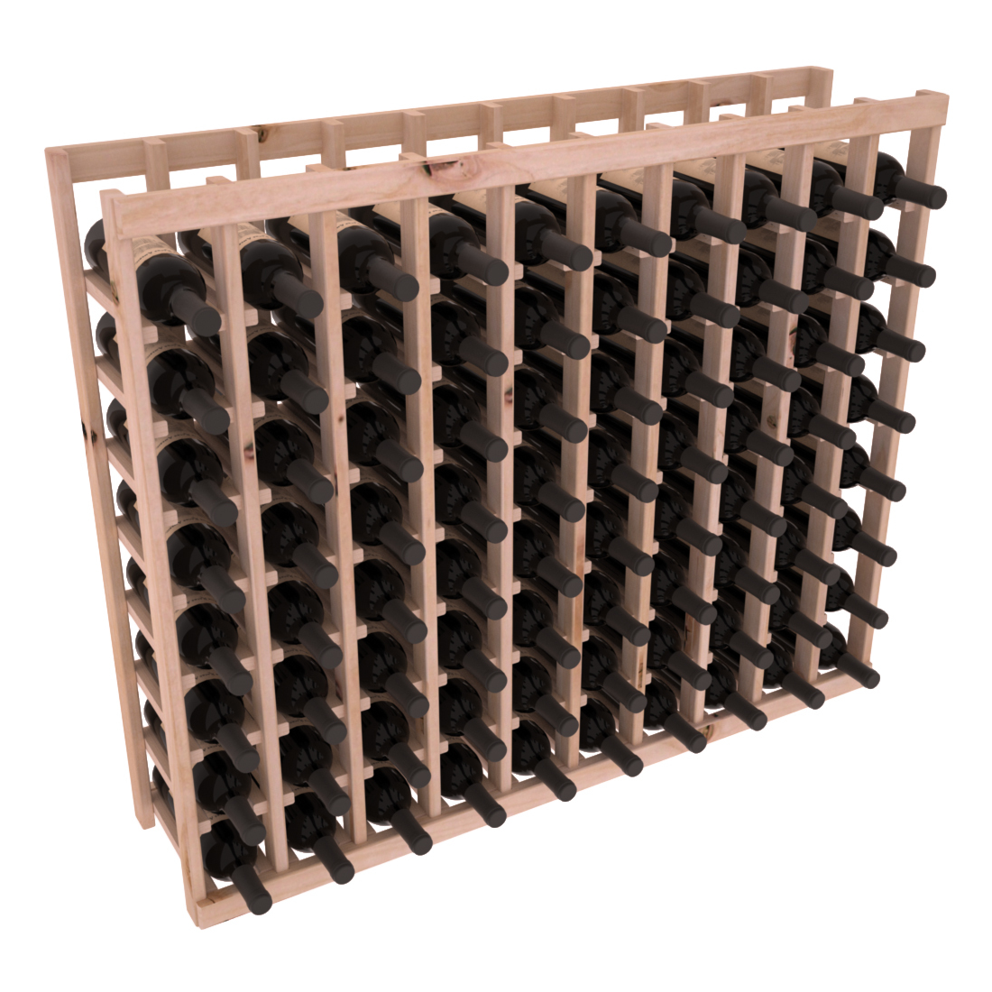 InstaCellar - 10 Column Tasting Table in Knotty Alder Unstained without WineSafe™ Satin Sealant