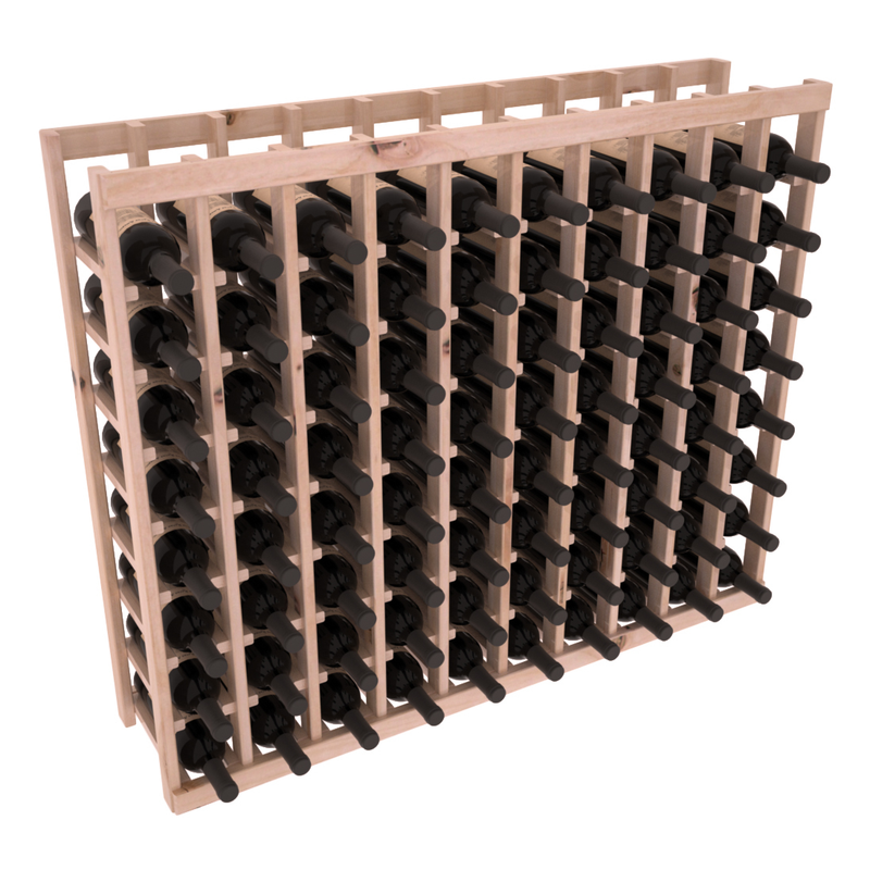 InstaCellar - 10 Column Tasting Table in Knotty Alder Unstained with WineSafe™ Satin Sealant