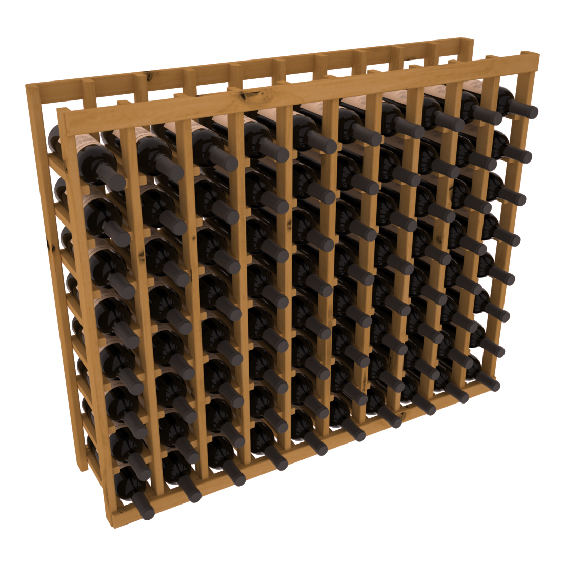 InstaCellar - 10 Column Tasting Table in Knotty Alder Oak stained without WineSafe™ Satin Sealant