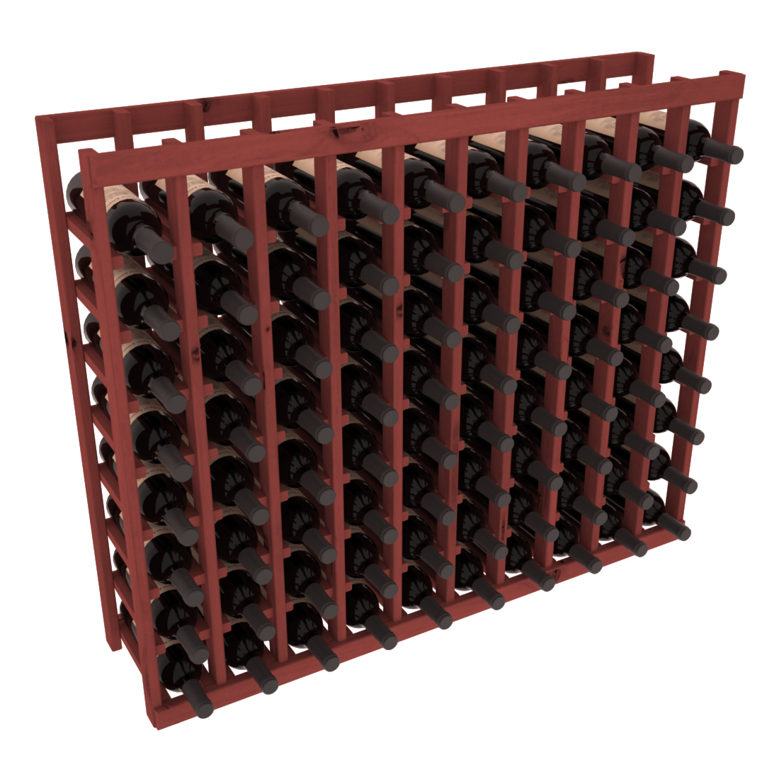 InstaCellar - 10 Column Tasting Table in Knotty Alder Cherry stained without WineSafe™ Satin Sealant