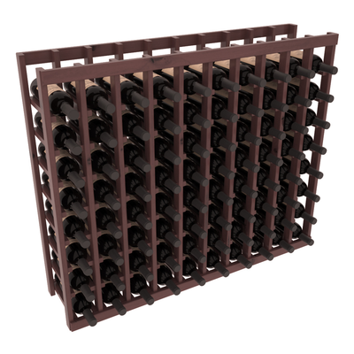 InstaCellar - 10 Column Tasting Table in Knotty Alder Walnut stained with WineSafe™ Satin Sealant