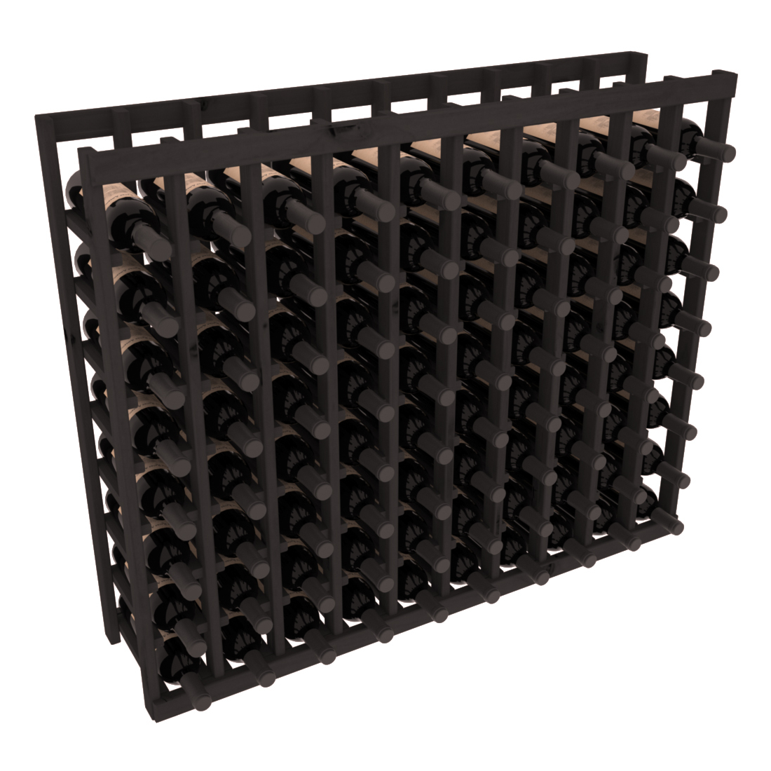 InstaCellar - 10 Column Tasting Table in Knotty Alder Black stained without WineSafe™ Satin Sealant