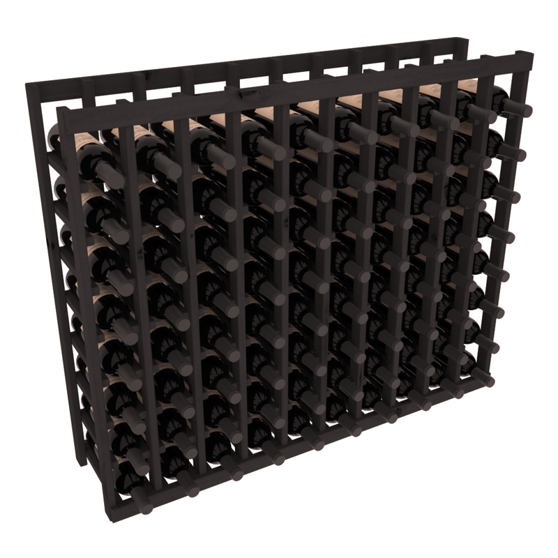 InstaCellar - 10 Column Tasting Table in Knotty Alder Black stained without WineSafe™ Satin Sealant