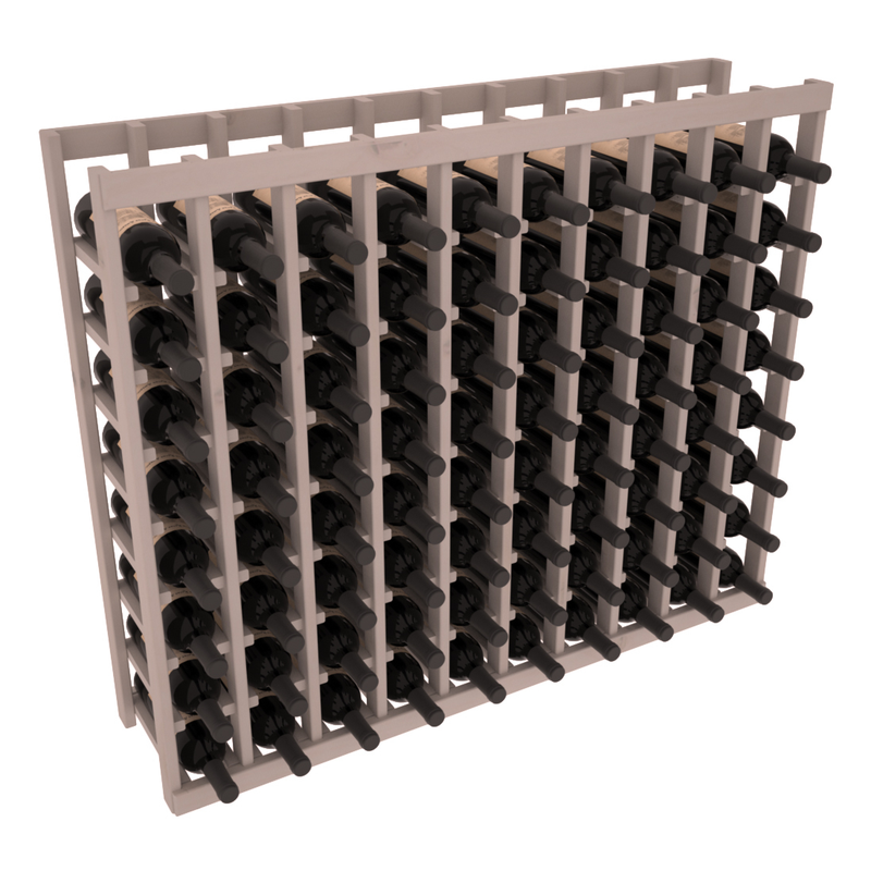 InstaCellar - 10 Column Tasting Table in Knotty Alder Greywash stained without WineSafe™ Satin Sealant