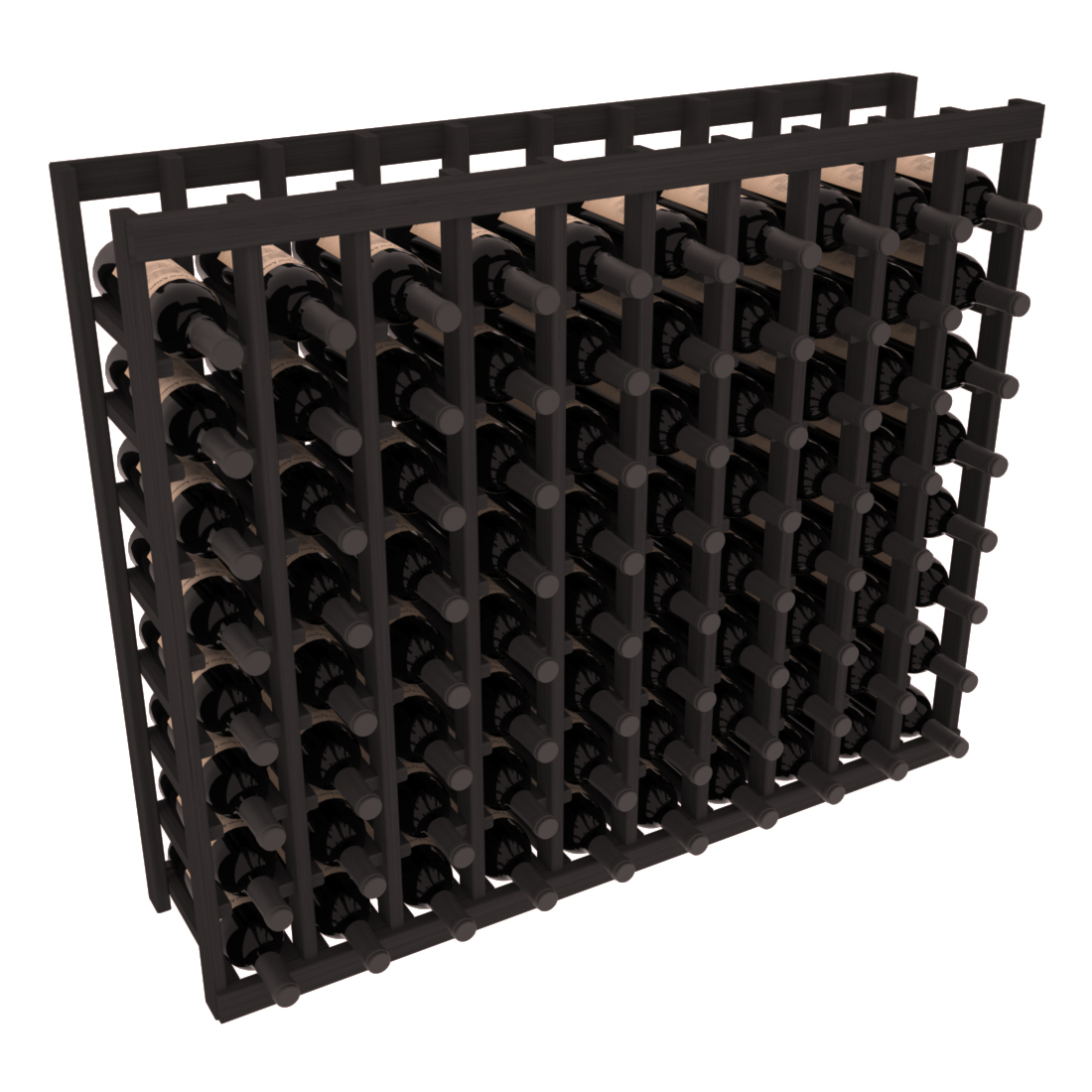 InstaCellar - 10 Column Tasting Table in Grand Mahogany Black stained without WineSafe™ Satin Sealant