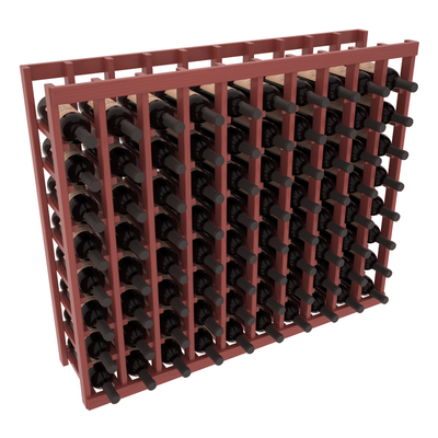 InstaCellar - 10 Column Tasting Table in Ponderosa Pine Cherry stained with WineSafe™ Satin Sealant