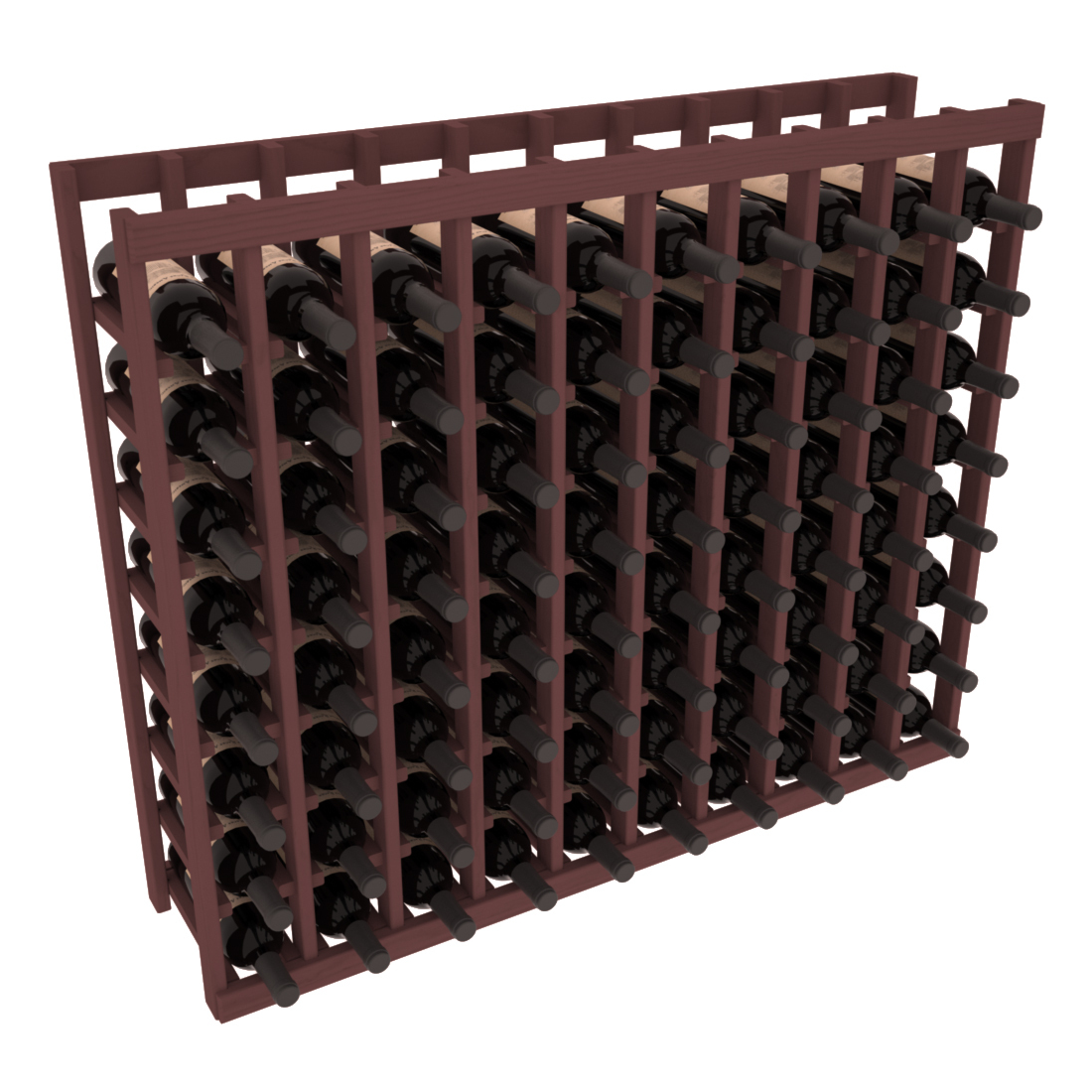 InstaCellar - 10 Column Tasting Table in Ponderosa Pine Walnut stained without WineSafe™ Satin Sealant