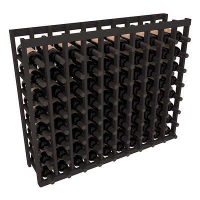 InstaCellar - 10 Column Tasting Table in Ponderosa Pine Black stained without WineSafe™ Satin Sealant