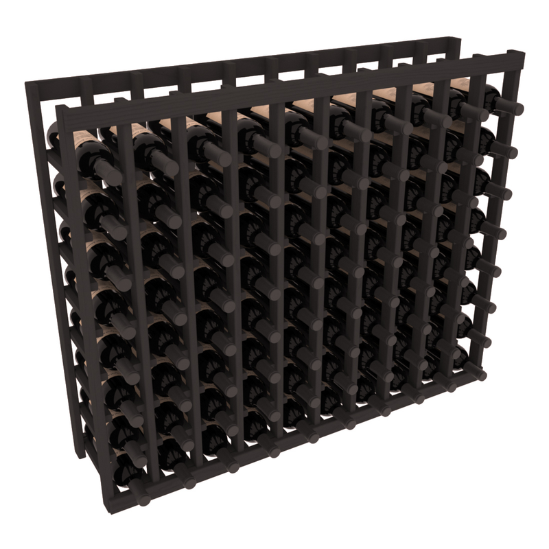 InstaCellar - 10 Column Tasting Table in Ponderosa Pine Black stained without WineSafe™ Satin Sealant