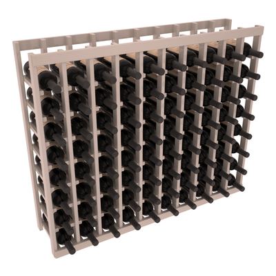 InstaCellar - 10 Column Tasting Table in Ponderosa Pine Greywash stained with WineSafe™ Satin Sealant