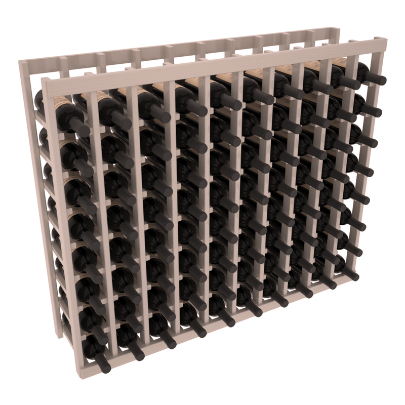 InstaCellar - 10 Column Tasting Table in Ponderosa Pine Greywash stained with WineSafe™ Satin Sealant