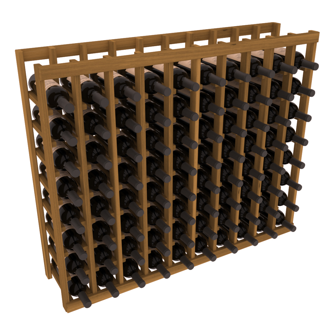 InstaCellar - 10 Column Tasting Table in Premium Redwood Oak stained without WineSafe™ Satin Sealant