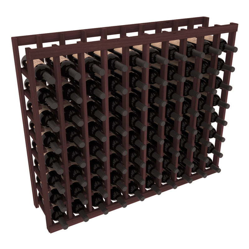 InstaCellar - 10 Column Tasting Table in Premium Redwood Walnut stained without WineSafe™ Satin Sealant