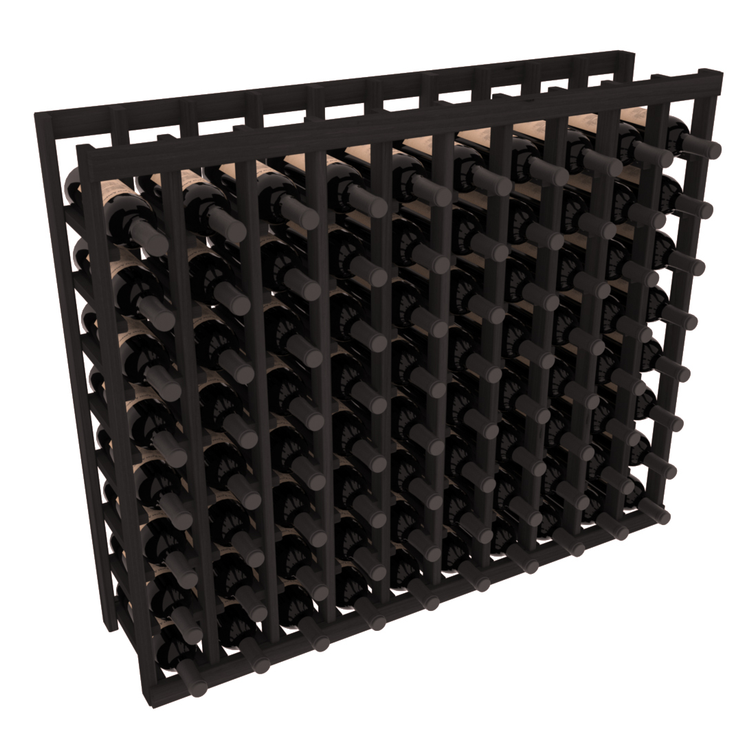 InstaCellar - 10 Column Tasting Table in Premium Redwood Black stained without WineSafe™ Satin Sealant