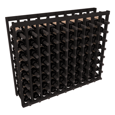 InstaCellar - 10 Column Tasting Table in Premium Redwood Black stained without WineSafe™ Satin Sealant