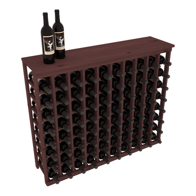 InstaCellar - 10 Column Tasting Table with Top in Knotty Alder Walnut stained without WineSafe™ Satin Sealant