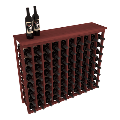 InstaCellar - 10 Column Tasting Table with Top in Premium Redwood Cherry stained without WineSafe™ Satin Sealant