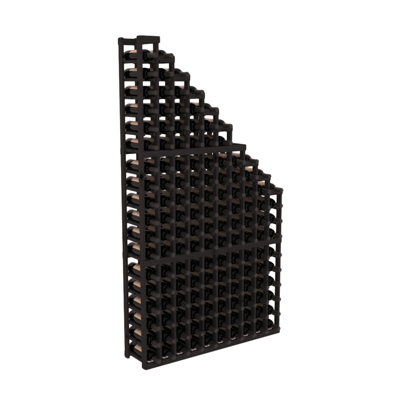 InstaCellar - 10 Column Waterfall Rack in Knotty Alder Black stained without WineSafe™ Satin Sealant