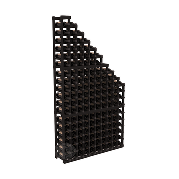 InstaCellar - 10 Column Waterfall Rack in Premium Redwood Black stained without WineSafe™ Satin Sealant