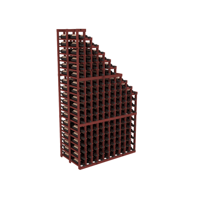 InstaCellar - 10 Column Double Deep Waterfall Rack in Knotty Alder Cherry stained without WineSafe™ Satin Sealant