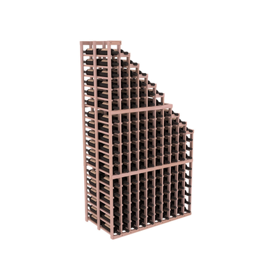 InstaCellar - 10 Column Double Deep Waterfall Rack in Grand Mahogany Unstained with WineSafe™ Satin Sealant