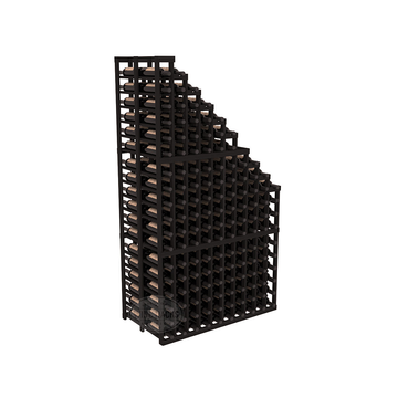 InstaCellar - 10 Column Double Deep Waterfall Rack in Premium Redwood Black stained without WineSafe™ Satin Sealant