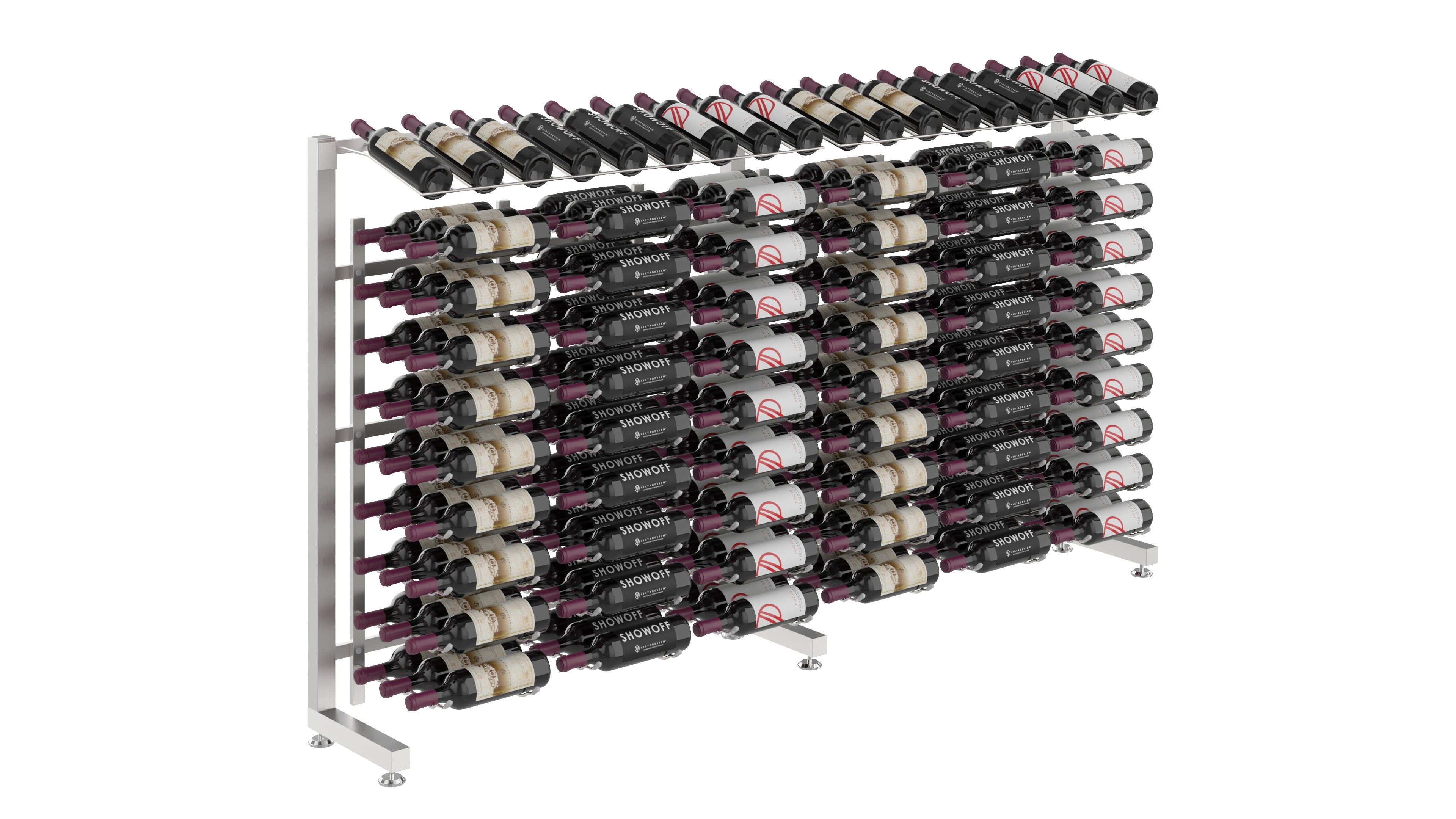 Aisle Extension (180 Bottle) in Brushed Nickel