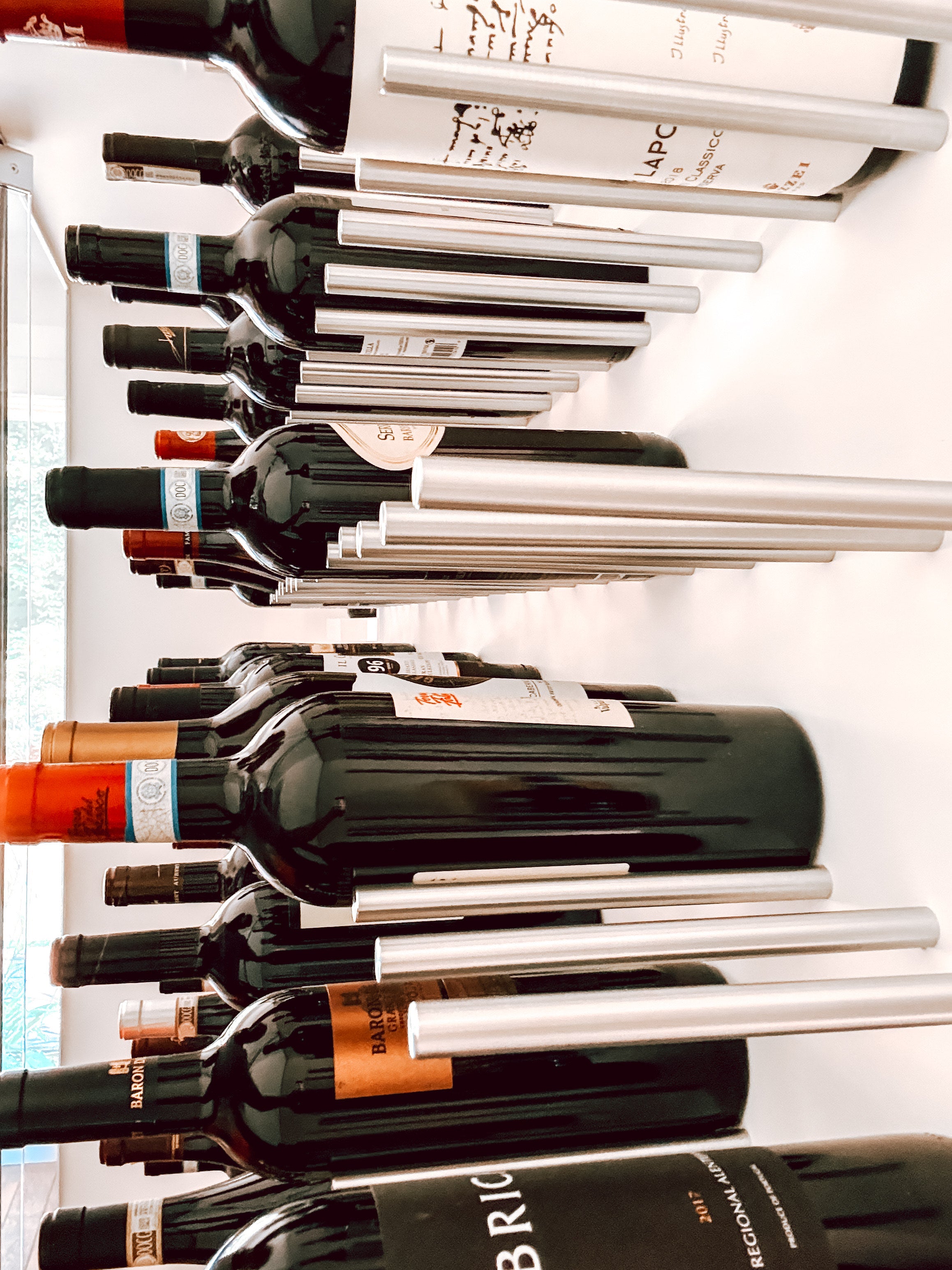 Vino Rails - Single-Bottle Cork-Forward Wall-Mounted Metal Wine Rack Peg