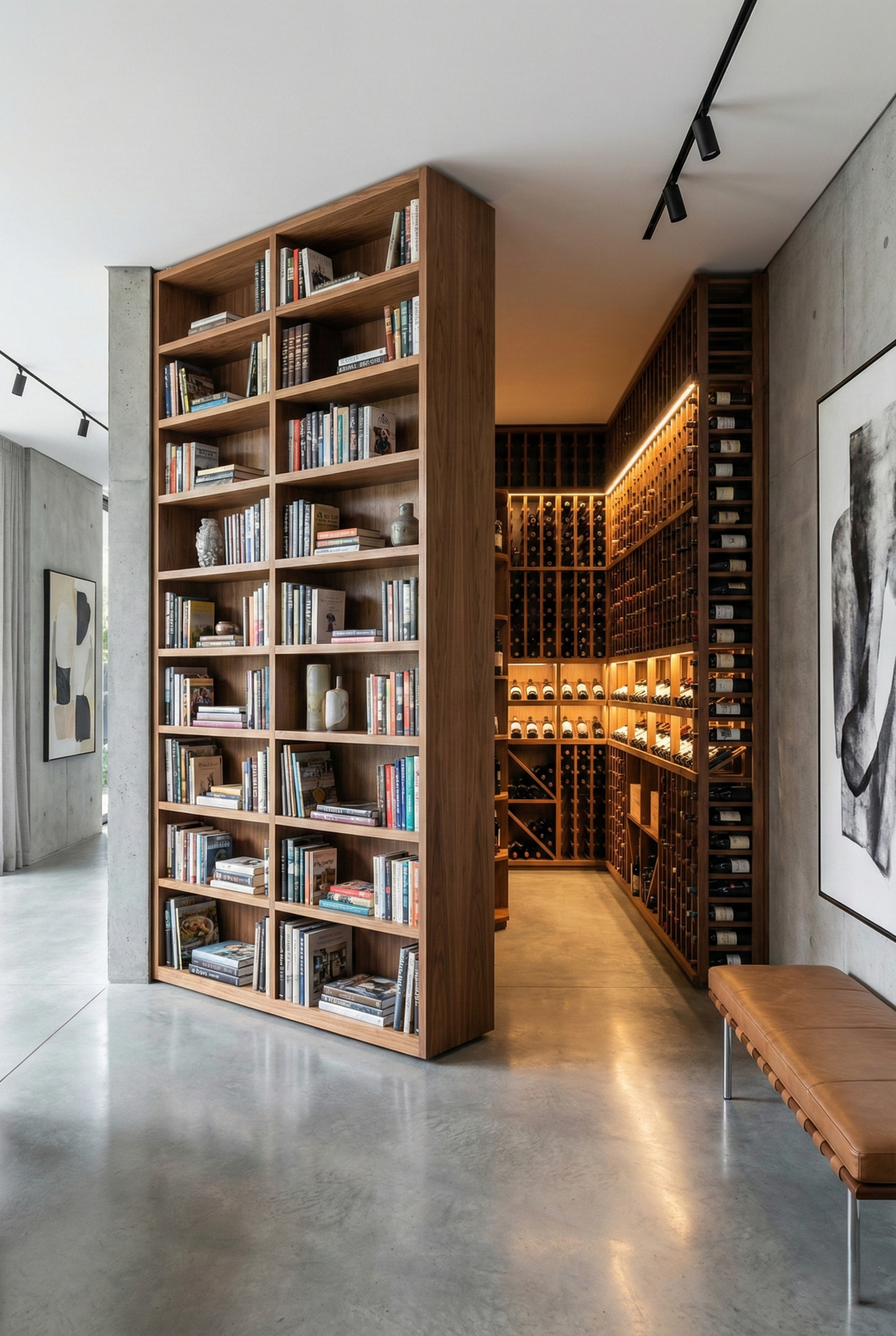 Hidden Wine Room with InstaCellar Custom Wood Wine Cellar with Hidden Lights