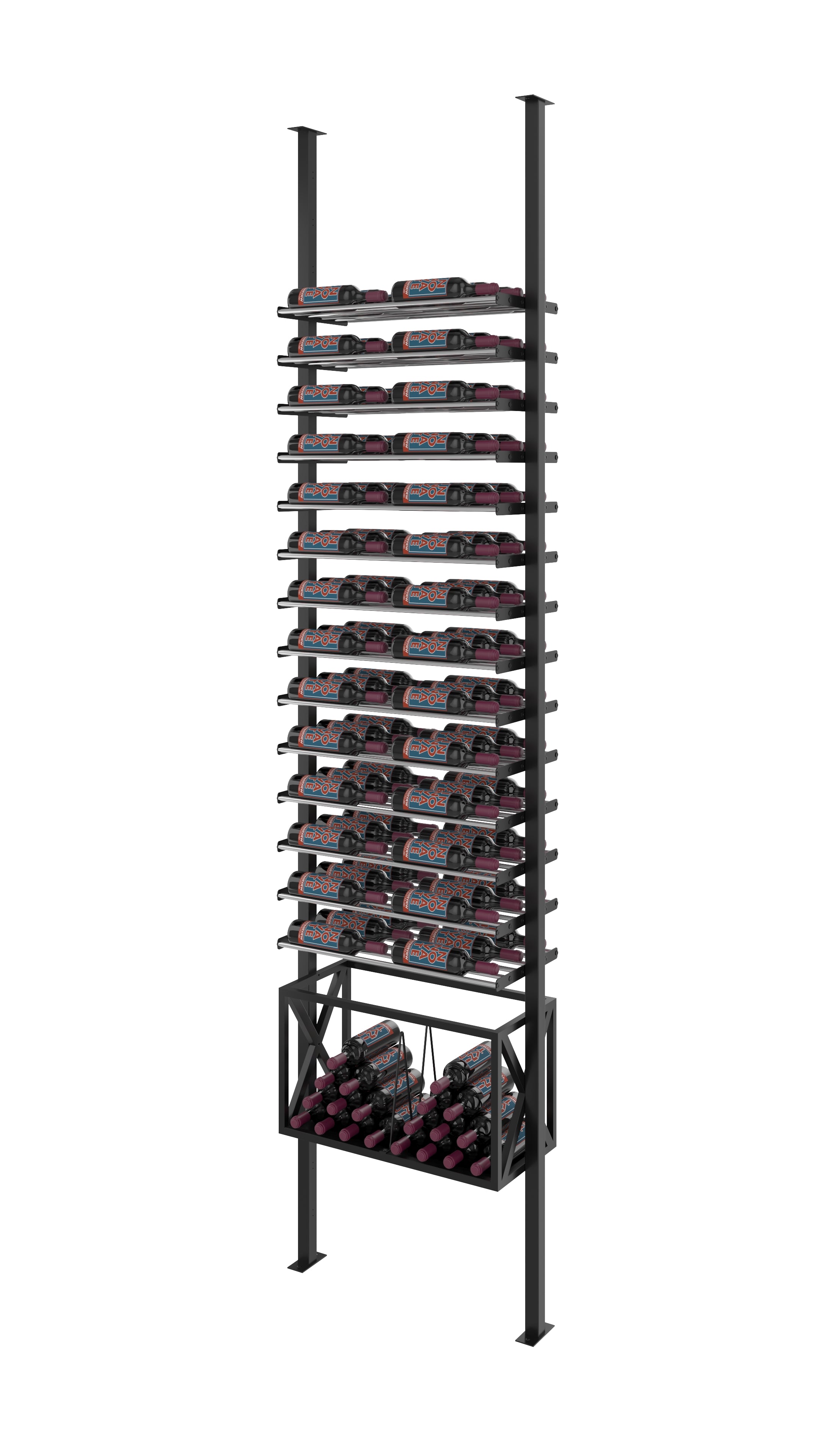 Evolution Low Profile Post Box Combo Kit 2C. in Matte Black/Chrome