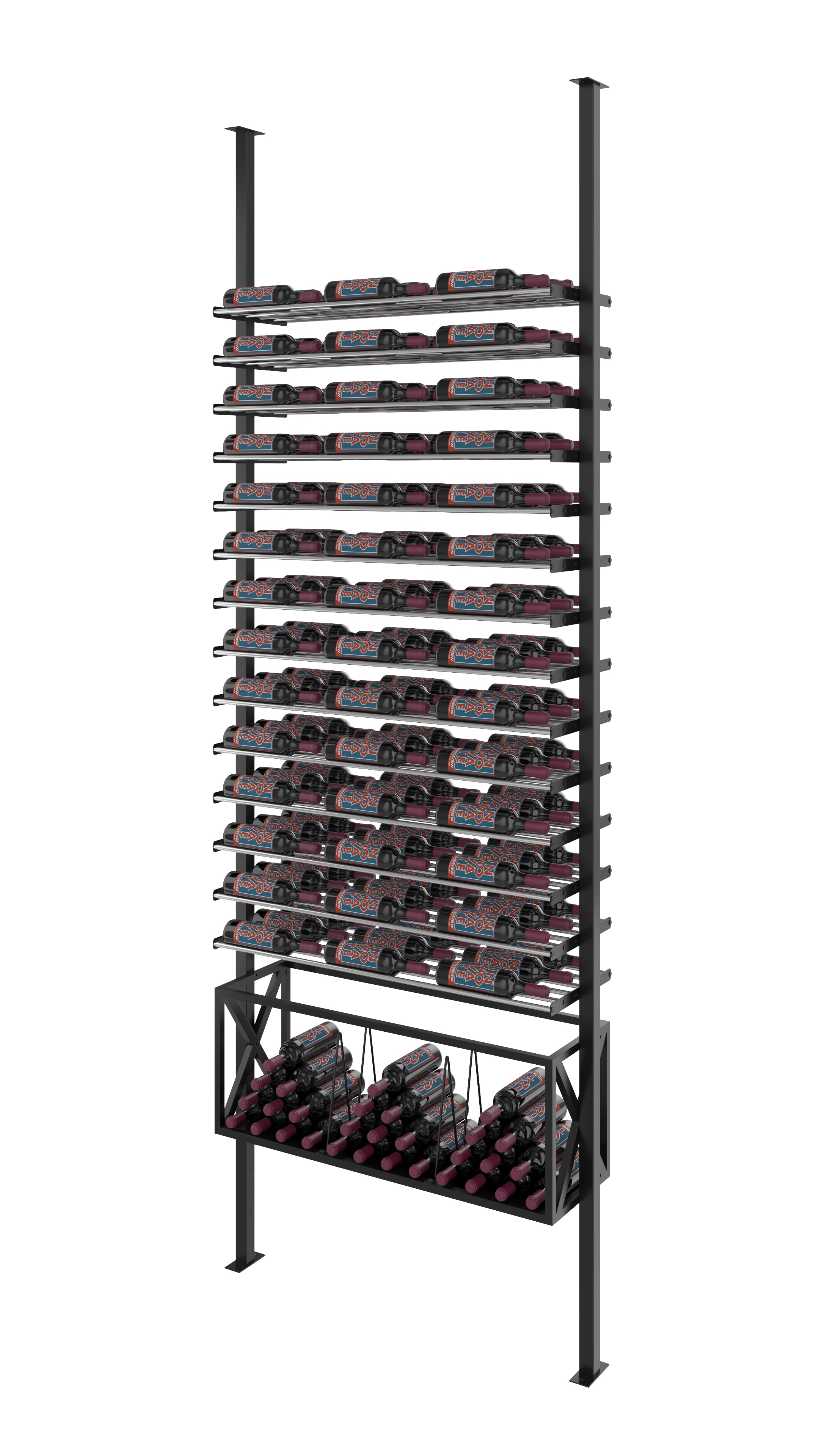 Evolution Low Profile Post Box Combo Kit 3C. in Matte Black/Chrome