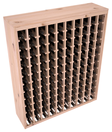 Living Series - 120 Bottle Deluxe Rack in Alder Unstained with WineSafe™ Satin Sealant
